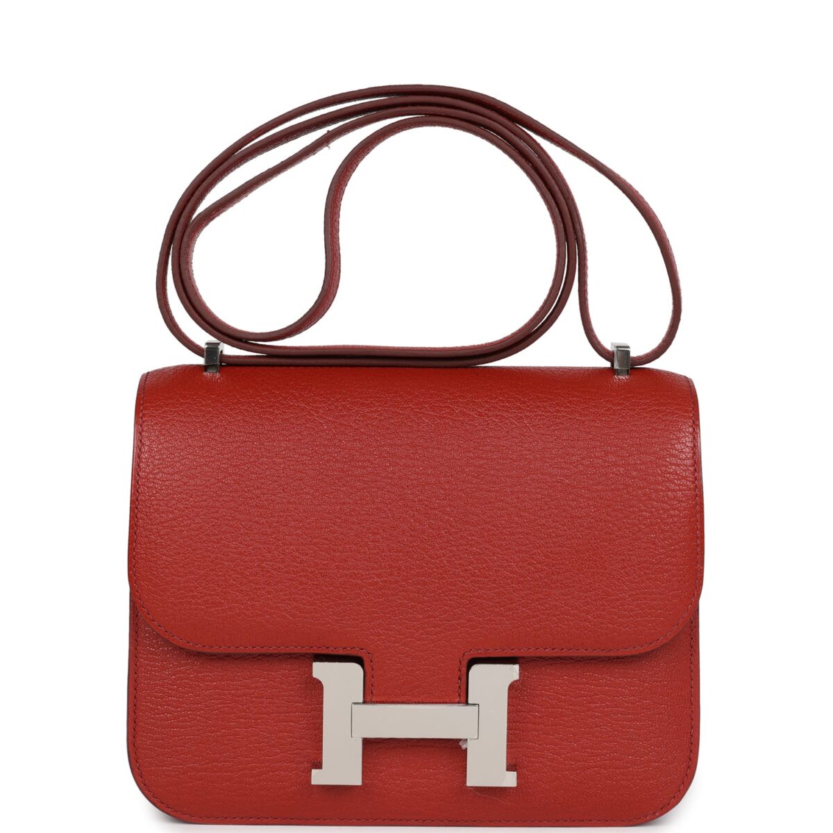 Hermes Constance 18 Brique Verso Chevre Mysore PHW