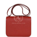 Hermes Constance 18 Brique Verso Chevre Mysore PHW