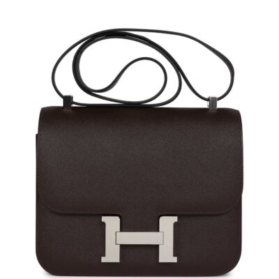 Hermes Constance 24 Chocolate Epsom PHW