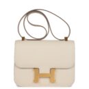 Hermes Constance 1-24 Craie Epsom Brushed GHW