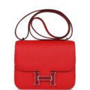 Hermes Constance 18 Rouge De Coeur Epsom Lacquered PHW