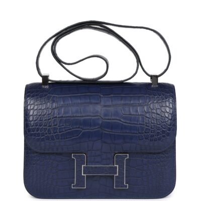 Hermes Constance 1-24 Bleu Saphir Matte Alligator Marquette PHW