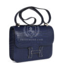 Hermes Constance 1-24 Bleu Saphir Matte Alligator Marquette PHW