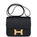 Hermes Constance 18 Black Epsom GHW