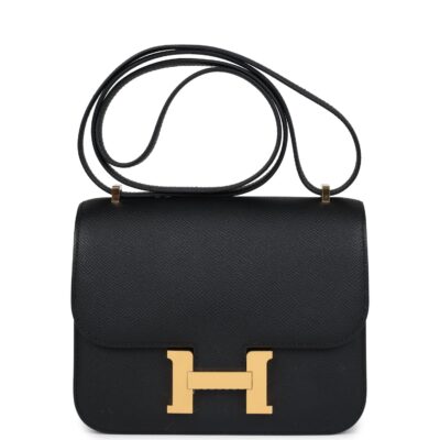 Hermes Constance 18 Black Epsom GHW