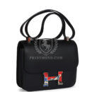 Hermes Constance 24 Black Swift Marbled PHW