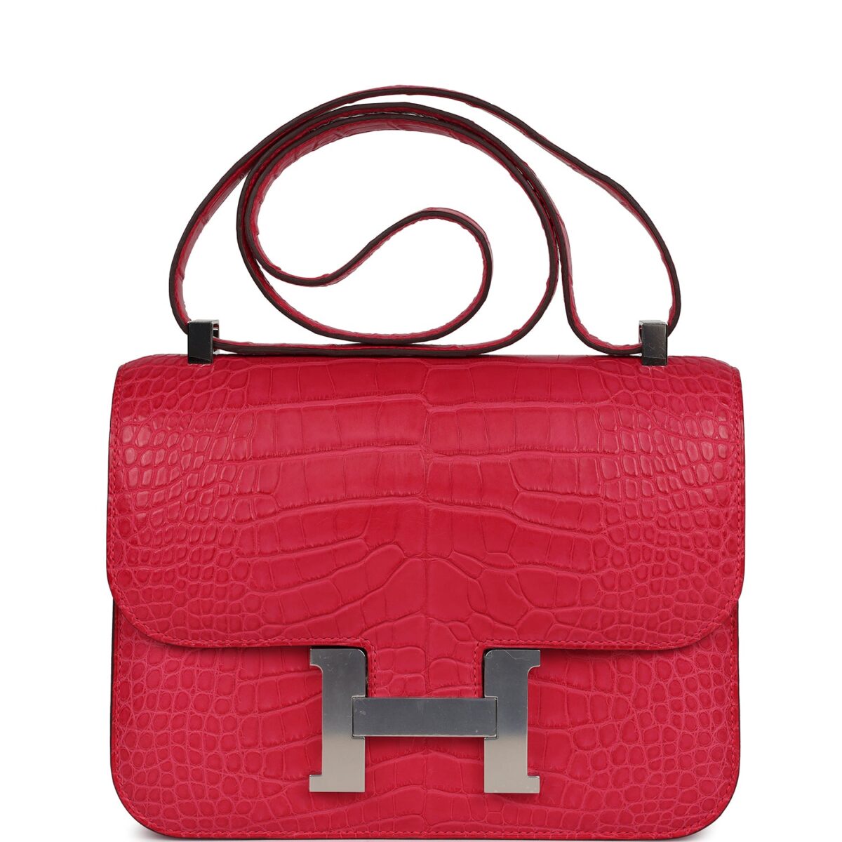 Hermes Constance 1-24 Rose Extreme Matte Alligator PHW