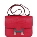 Hermes Constance 1-24 Rose Extreme Matte Alligator PHW