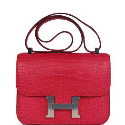 Hermes Constance 1-24 Rose Extreme Matte Alligator PHW
