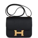Hermes Constance 1-18 Black Epsom GHW
