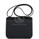 Hermes Constance 1-18 Black Epsom GHW