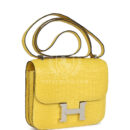Hermes Constance 18 Mimosa Matte Alligator PHW