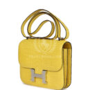 Hermes Constance 18 Mimosa Matte Alligator PHW