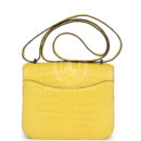 Hermes Constance 18 Mimosa Matte Alligator PHW
