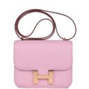 Hermes Constance 18 Mauve Sylvestre Epsom Rose GHW