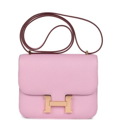 Hermes Constance 18 Mauve Sylvestre Epsom Rose GHW