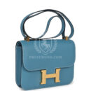 Hermes Constance 1-24 Blue Jean Epsom GHW