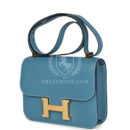 Hermes Constance 1-24 Blue Jean Epsom GHW