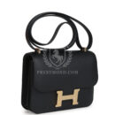 Hermes Constance 18 Black Epsom Brushed GHW
