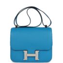 Hermes Constance 24 Bleu Zanzibar Evercolor PHW