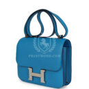 Hermes Constance 24 Bleu Zanzibar Evercolor PHW