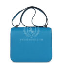 Hermes Constance 24 Bleu Zanzibar Evercolor PHW