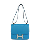 Hermes Constance 24 Bleu Zanzibar Evercolor PHW