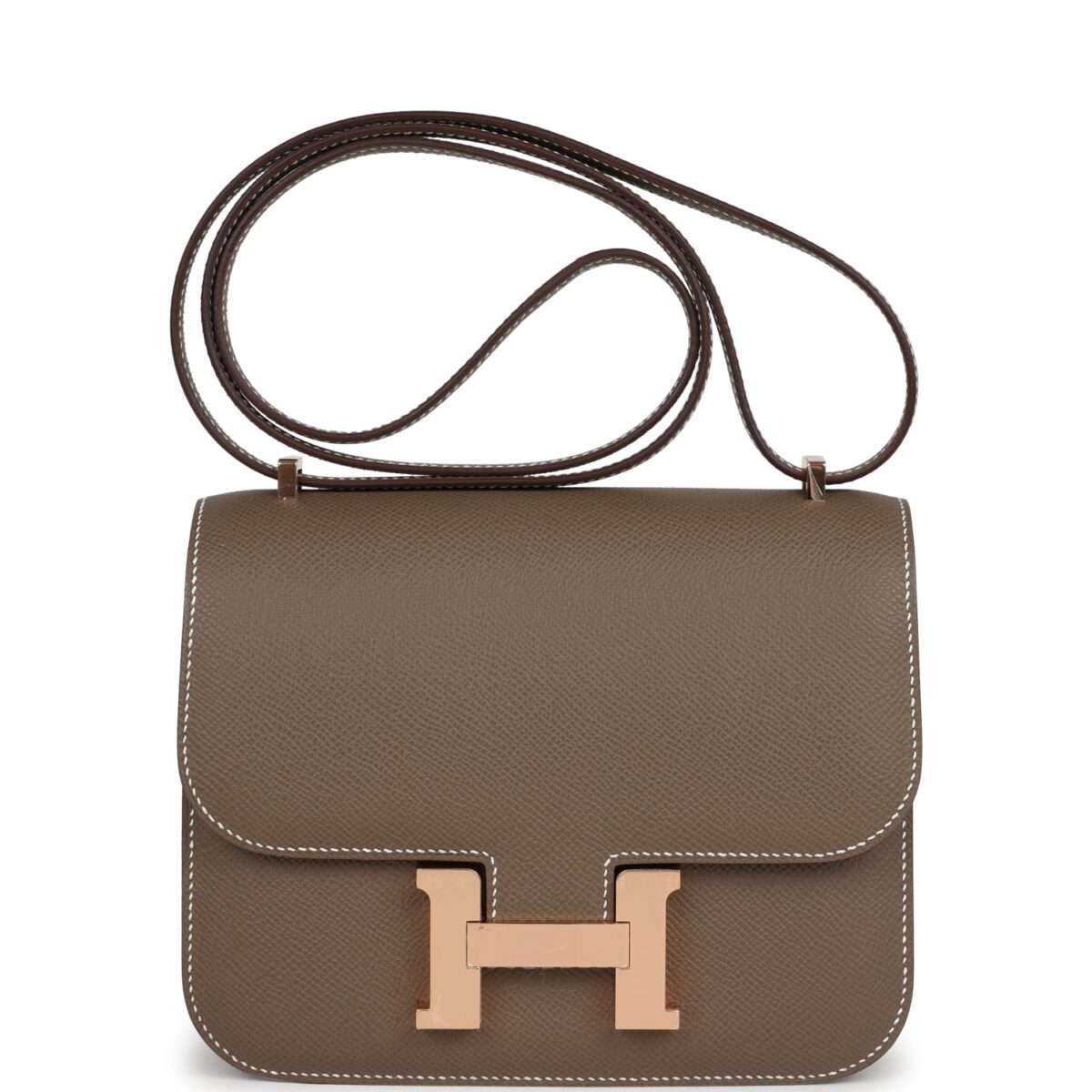 Hermes Constance 18 Etoupe Epsom Rose GHW