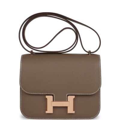 Hermes Constance 18 Etoupe Epsom Rose GHW
