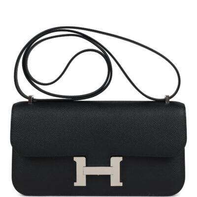 Hermes Constance Elan Black Epsom PHW
