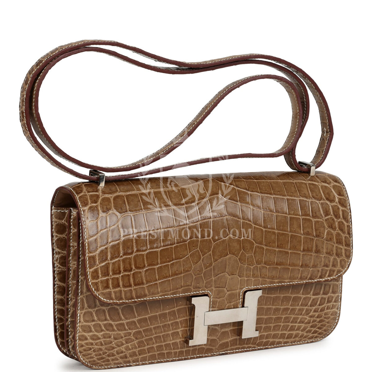 Hermes Constance Elan Ficelle Shiny Niloticus Crocodile PHW — изображение 2