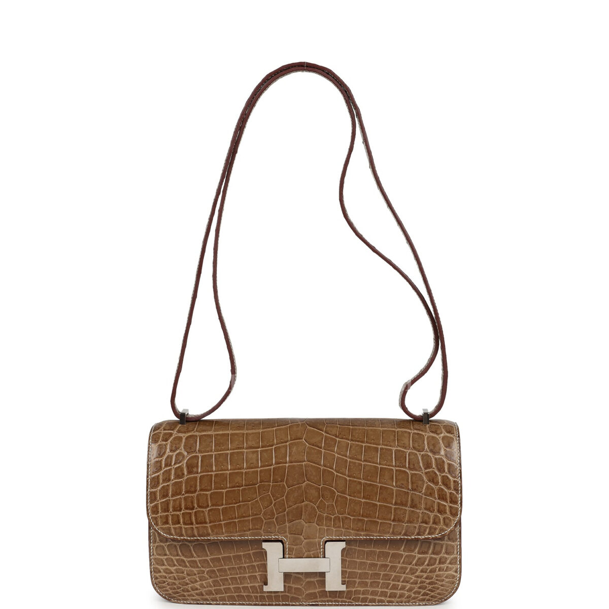 Hermes Constance Elan Ficelle Shiny Niloticus Crocodile PHW — изображение 7
