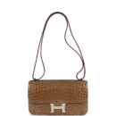 Hermes Constance Elan Ficelle Shiny Niloticus Crocodile PHW