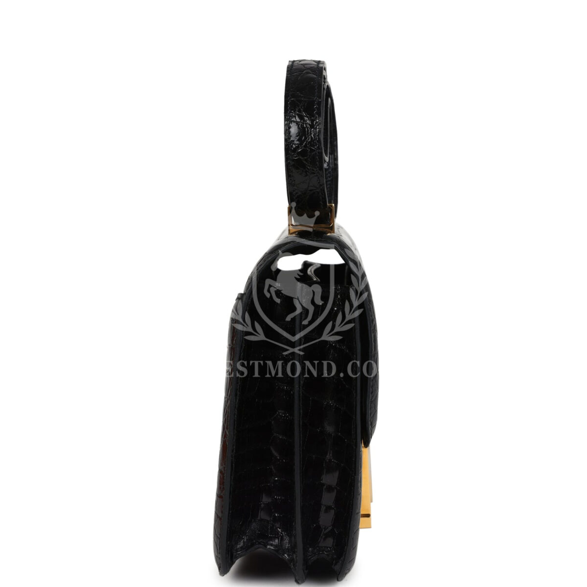 Hermes Constance 24 Black Shiny Niloticus Crocodile GHW — изображение 3