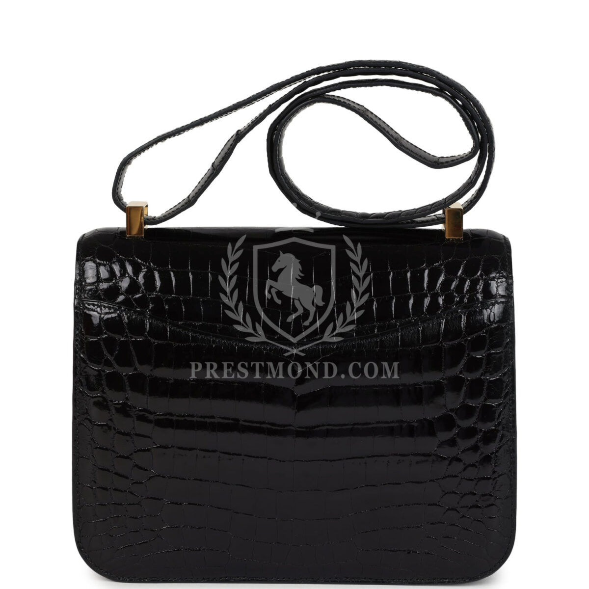 Hermes Constance 24 Black Shiny Niloticus Crocodile GHW — изображение 4
