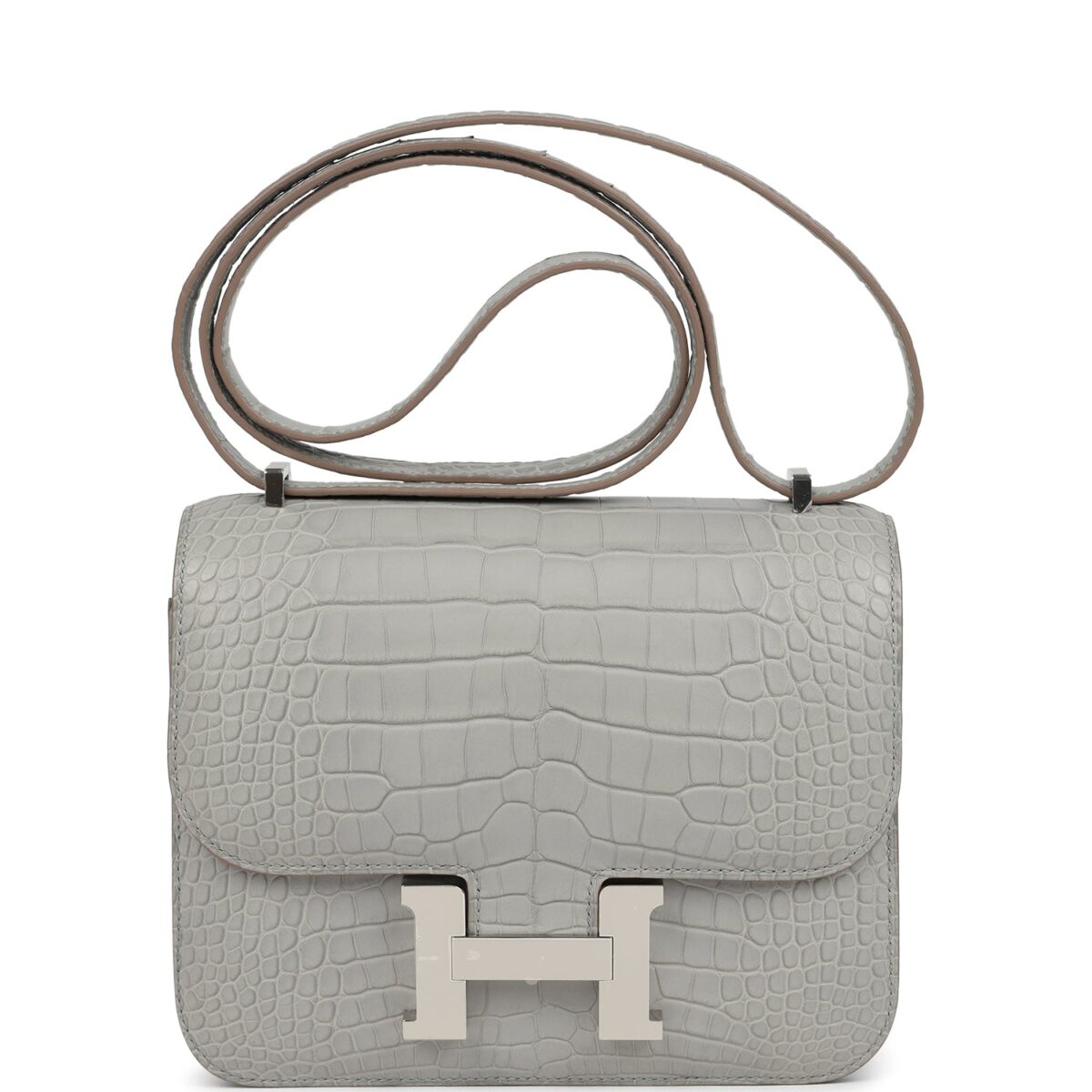 Hermes Constance 18 Gris Perle Matte Alligator PHW