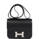 Hermes Constance 18 Black Tadelakt PHW