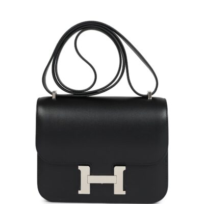 Hermes Constance 18 Black Tadelakt PHW