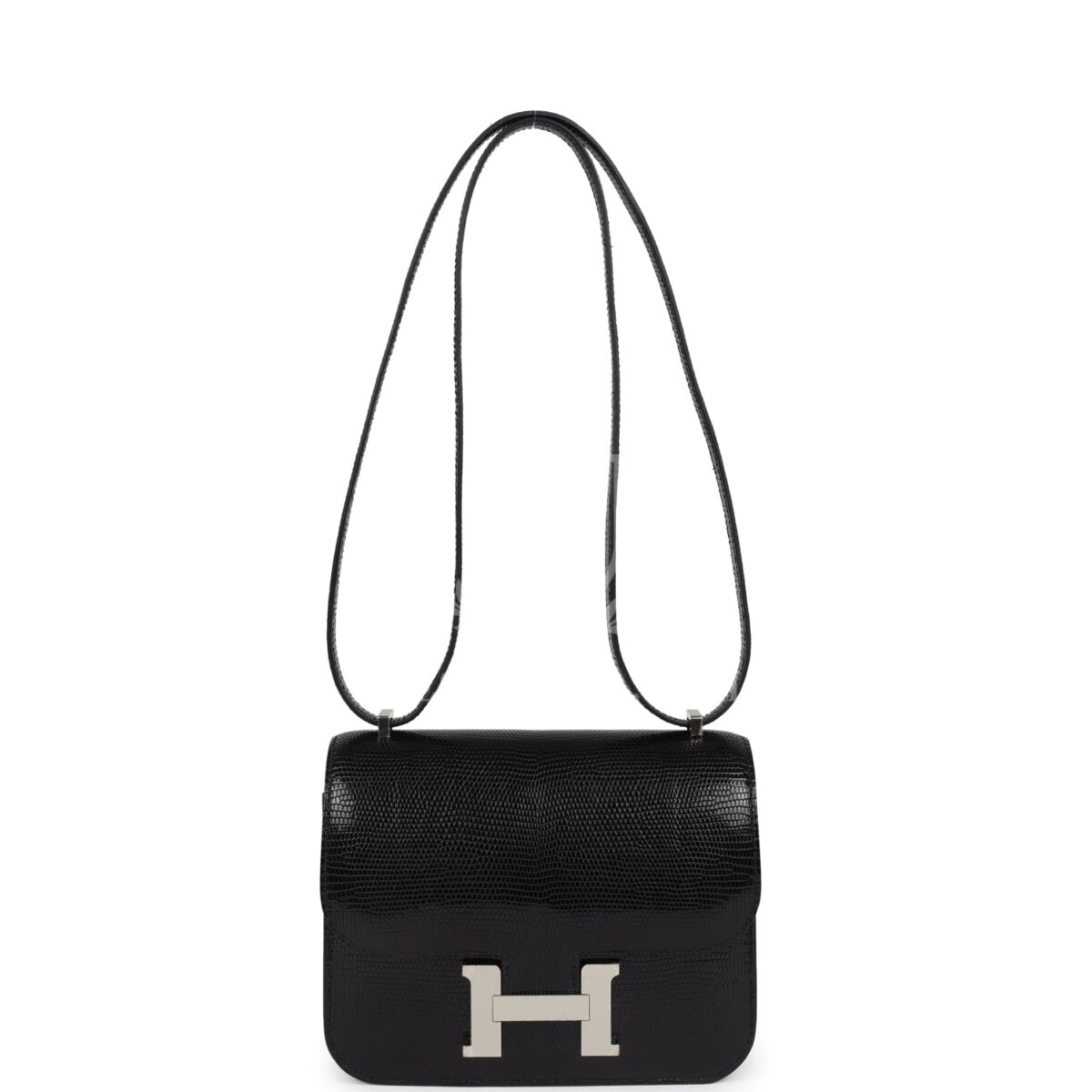 Hermes Constance 18 Black Varanus Niloticus Lizard PHW — изображение 7