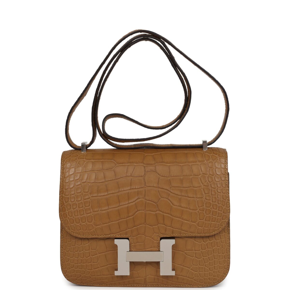 Hermes Constance 18 Kraft Matte Alligator PHW