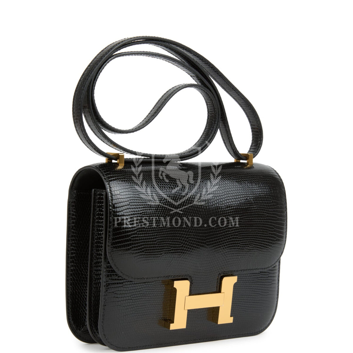 Hermes Constance 18 Black Varanus Salvator Lizard GHW — изображение 2