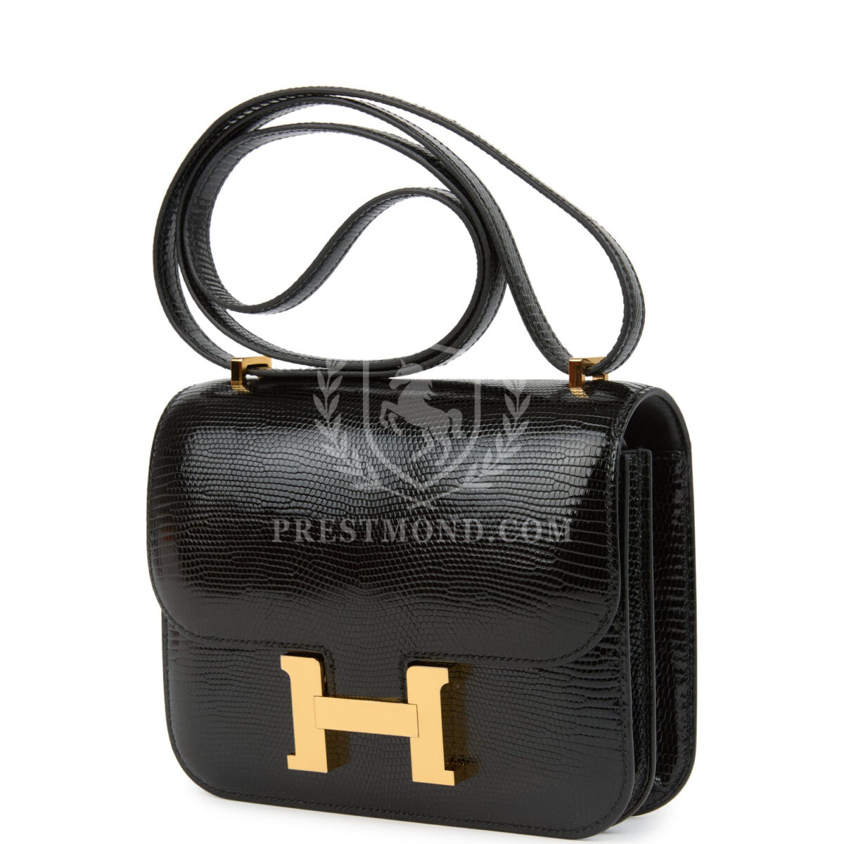 Hermes Constance 18 Black Varanus Salvator Lizard GHW — изображение 5
