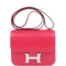 Hermes Constance 18 Rose Extreme Chevre Chamkila PHW