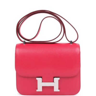 Hermes Constance 18 Rose Extreme Chevre Chamkila PHW
