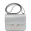 Hermes Constance 18 Argent Chevre Chamkilight PHW