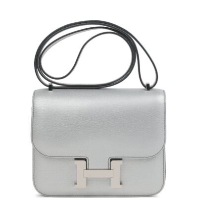 Hermes Constance 18 Argent Chevre Chamkilight PHW