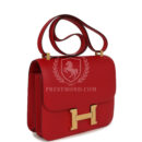 Hermes Constance 24 Rouge Casaque Epsom GHW