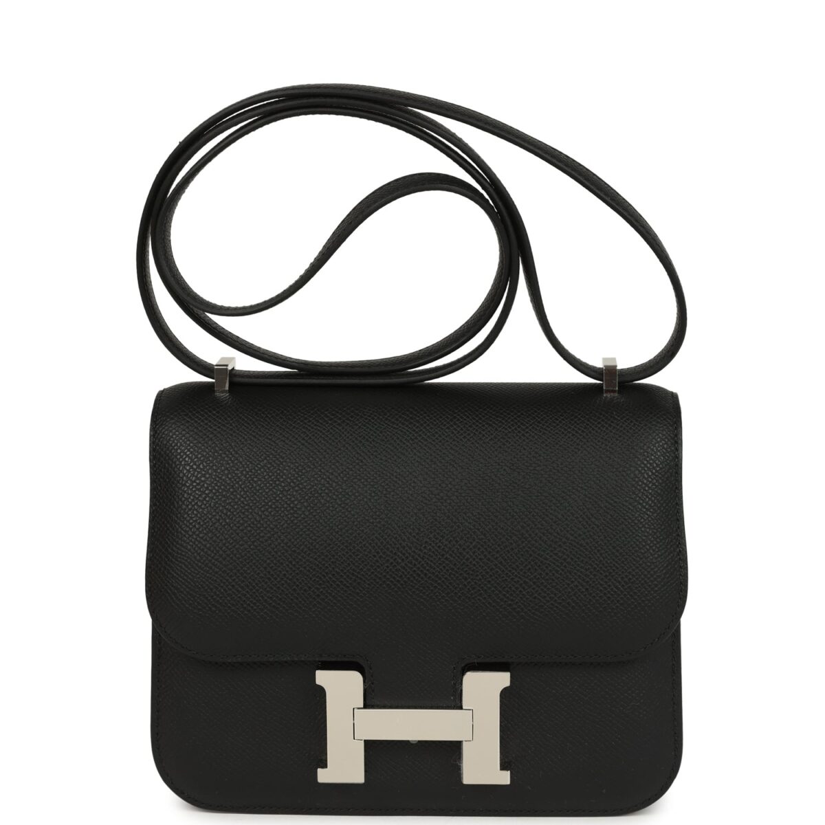 Hermes Constance 1-18 Black Epsom PHW