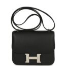Hermes Constance 1-18 Black Epsom PHW