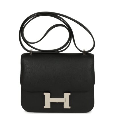 Hermes Constance 1-18 Black Epsom PHW